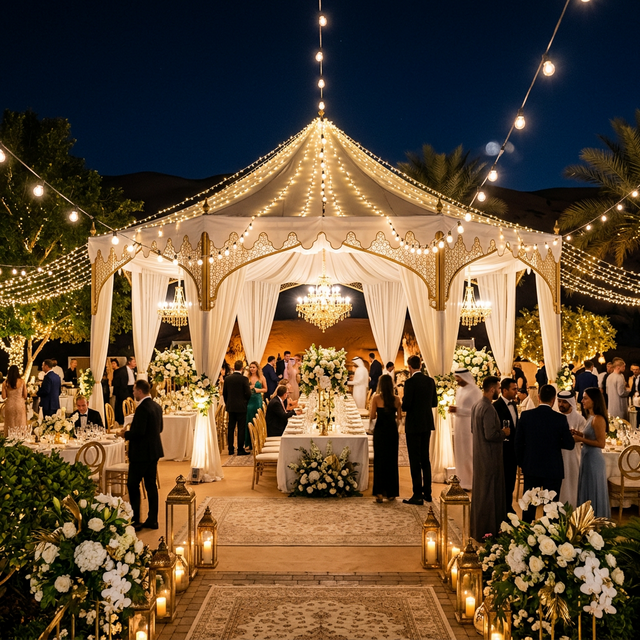 حفل ليلي في الهواء الطلق